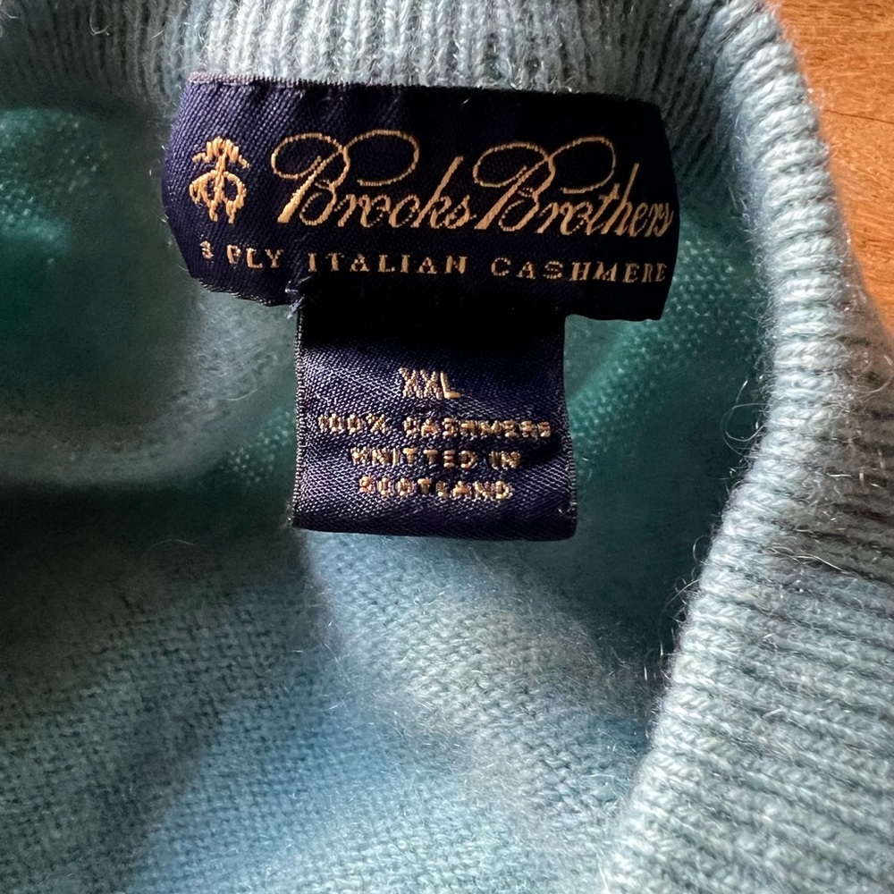 Brooks Brothers Light Blue V-Neck Sweater